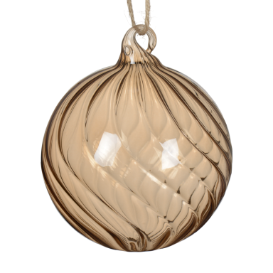 Decoris kerstbal - Met swirl - 8cm