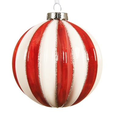 Decoris kerstbal - Met ribbels - 8cm