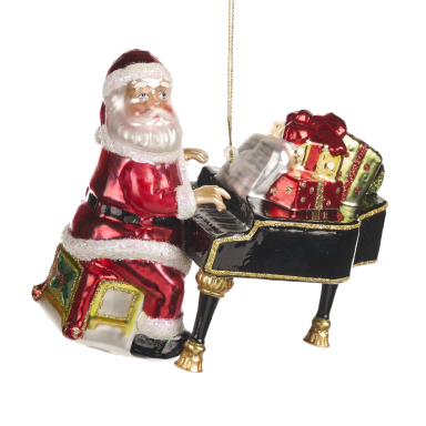 Goodwill kerstornament - Kerstman met piano