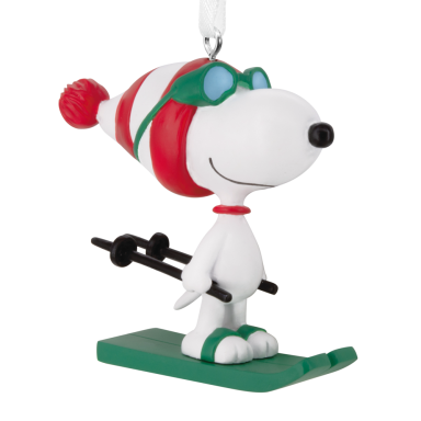Hallmark kerstornament - Snoopy - Op ski's