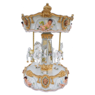 Muziekdoos - Carrousel met paarden