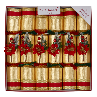 Robin Reed Christmas crackers - Poinsettia - Set van 6