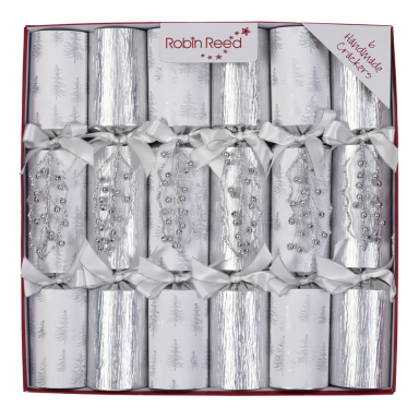 Robin Reed Christmas crackers - Silver Ice - Set van 6