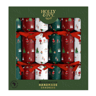 Holly & Ivy Christmas crackers - Santa and Friends - Set van 6