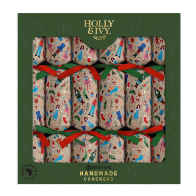 Holly & Ivy Christmas crackers - Nutcracker Icons - Set van 6