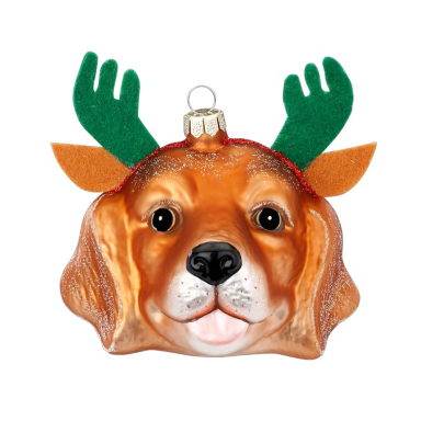 Inge Glas kerstornament - Hond
