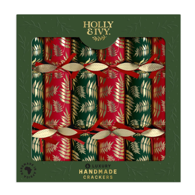 Holly & Ivy Christmas crackers - Traditional Sprigs - Set van 6