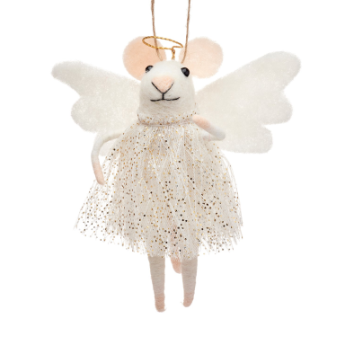 Sass & Belle kerstornament - Muis als engel