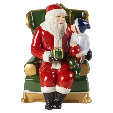Villeroy & Boch muziekdoos - Kerstman op zetel