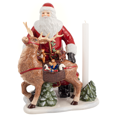 Villeroy & Boch kerstbeeld - Kerstman met rendier