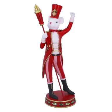 Gisela Graham kerstbeeld - Muis soldaat - 39cm