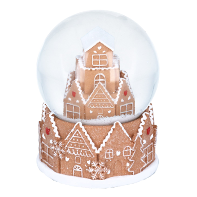 Gisela Graham sneeuwbol - Met gingerbread huisjes