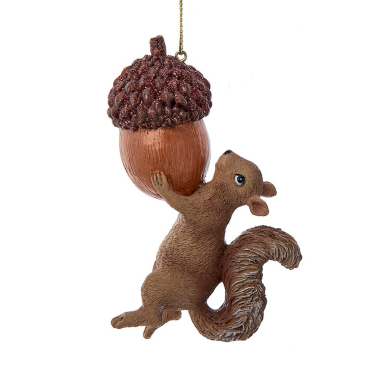 Kurt Adler kerstornament - Eekhoorn met eikel