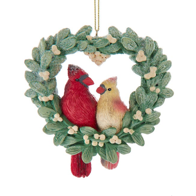 Kurt Adler kerstornament - Mistletoe krans met herten
