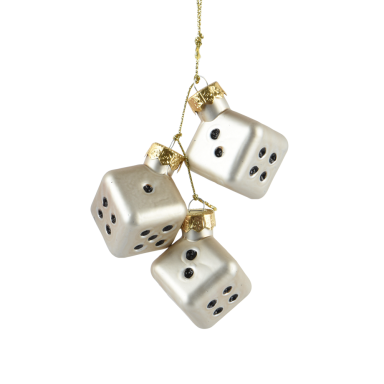 Decoris kerstornament - Dobbelstenen