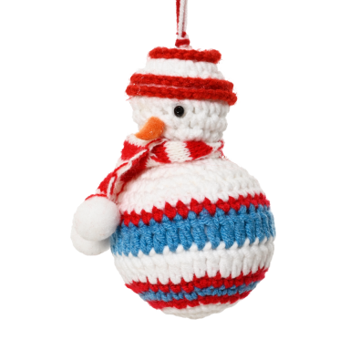 Decoris kerstornament - Gebreide sneeuwpop