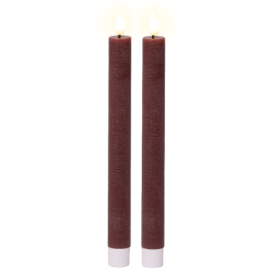 Lumineo LED dinerkaars - Wijnrood - Set van 2