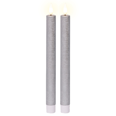 Lumineo LED dinerkaars - Zilver - Set van 2