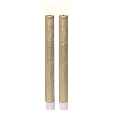 Lumineo LED dinerkaars - Goud - Set van 2