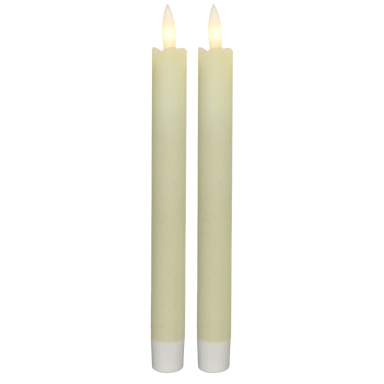 Lumineo LED dinerkaars - Creme - Set van 2