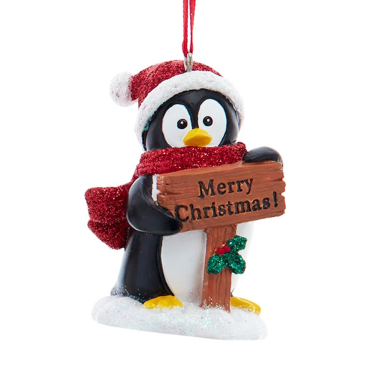 Kurt Adler kerstornament - Pinguïn - Merry Christmas