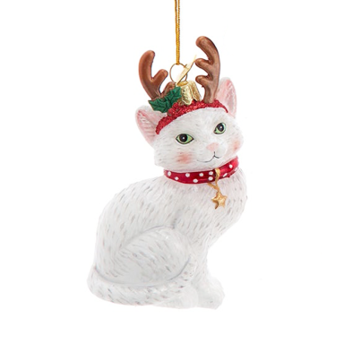 Kurt Adler kerstornament - Kat met gewei