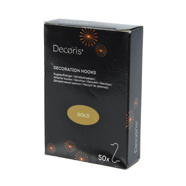 Decoris kerstbalhaakjes - Goud - 50 stuks