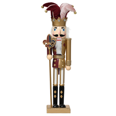 Decoris notenkraker - Nar - Met scepter