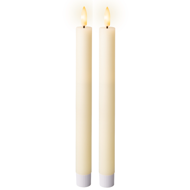 Lumineo LED dinerkaars - Beige - Set van 2
