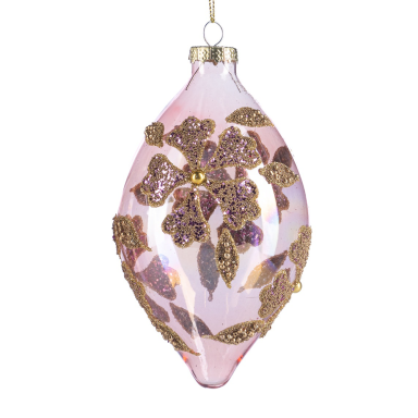 Goodwill kerstpegel - Met bloemen - 16cm