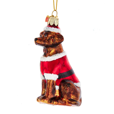 Kurt Adler kerstornament - Bruine labrador retriever