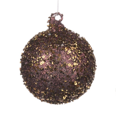 Goodwill kerstbal -  Met pailletten - 8cm