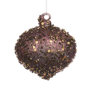 Goodwill kerstbal -  Met pailletten - 8cm