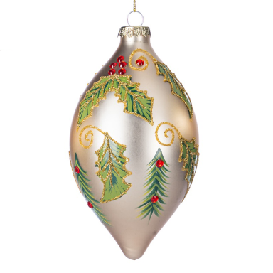 Goodwill kerstpegel - Met hulst - 16cm