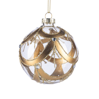 Goodwill kerstbal - Met glitters - 8cm