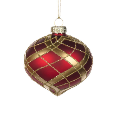Goodwill kerstbal - Tartan - 8cm
