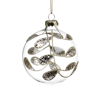Goodwill kerstbal - Met mistletoe - 8cm
