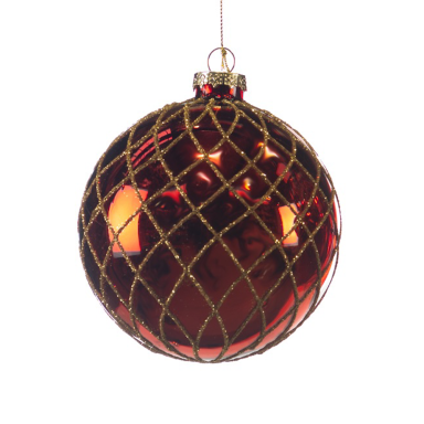 Goodwill kerstbal - Met glitters - 10cm
