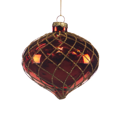 Goodwill kerstbal - Met glitters - 10cm