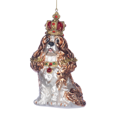 Goodwill kerstornament - Hond met kroon