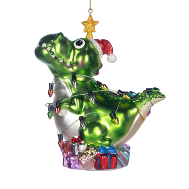 Goodwill kerstornament - Dinosaurus met kerstlichtjes