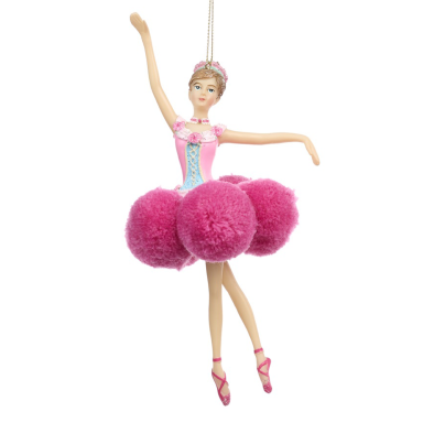 Goodwill kerstornament - Ballerina - Met pompoms