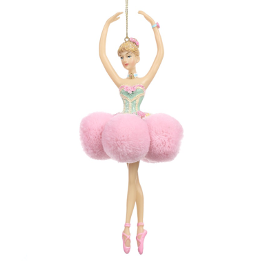 Goodwill kerstornament - Ballerina - Met pompoms