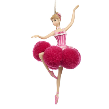 Goodwill kerstornament - Ballerina - Met pompoms