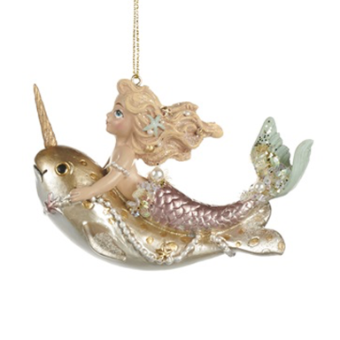 Goodwill kerstornament - Zeemeermin op walvis