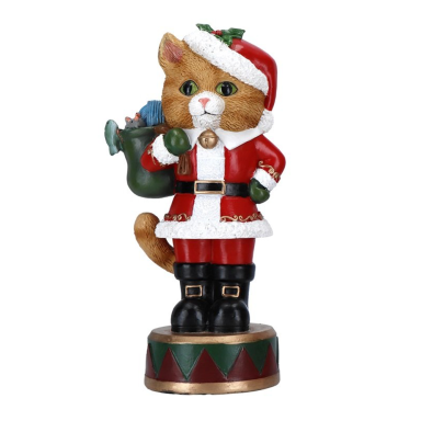 Timstor kerstbeeld - Kat als kerstman