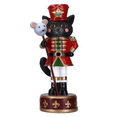 Timstor kerstbeeld - Kat in kostuum