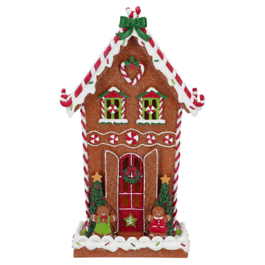 Timstor kerstbeeld - Gingerbread huis - Met LED
