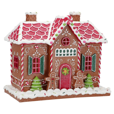 Timstor kerstbeeld - Gingerbread huis - Met LED