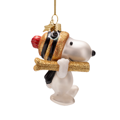 Vondels kerstornament - Snoopy - Met skies